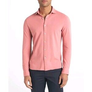 NWT Nice Stuff Clothing Long Sleeve Knit Button Down Shirt Size XL Red Mauve